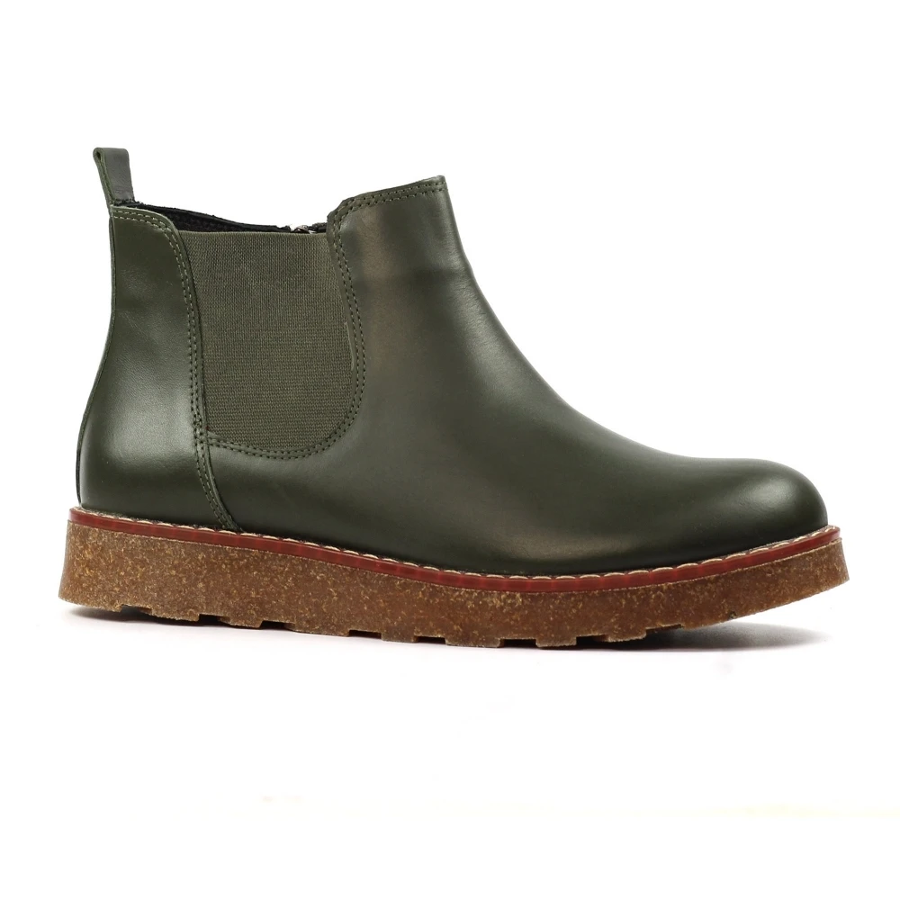 LUNAR Georgie Olive Leather Boot 5 LUNAR Georgie Olive Leather Boot - Image 3