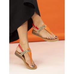 LUNAR Gina Orange Sandal -Chic Ladies Shoes Store gina orange sandal p6386 404356 image