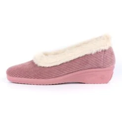 LUNAR Glynis Heather Fur Trim Wedge Slipper -Chic Ladies Shoes Store glynis heather fur trim wedge slipper p4763 290094 image