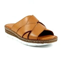 LUNAR Gwen Tan Leather Sandal -Chic Ladies Shoes Store gwen tan leather sandal p6360 374548 image