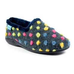LUNAR Helix Blue Polka Dot Slipper -Chic Ladies Shoes Store helix blue polka dot slipper p6801 386501 image