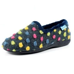 LUNAR Helix Blue Polka Dot Slipper -Chic Ladies Shoes Store helix blue polka dot slipper p6801 386507 image