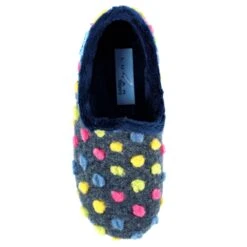 LUNAR Helix Blue Polka Dot Slipper -Chic Ladies Shoes Store helix blue polka dot slipper p6801 386531 image