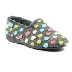 LUNAR Helix Grey Polka Dot Slipper -Chic Ladies Shoes Store helix grey polka dot slipper p5432 323538 image