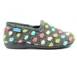 LUNAR Helix Grey Polka Dot Slipper