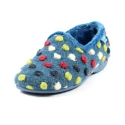 LUNAR Helix Mid Blue Polka Dot Slipper -Chic Ladies Shoes Store helix mid blue polka dot slipper p5960 358668 image