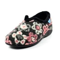 LUNAR Hippy Black Flower Full Slipper -Chic Ladies Shoes Store hippy black flower full slipper p5961 358686 image