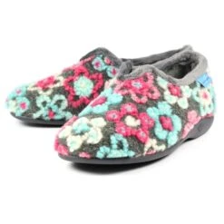 LUNAR Hippy Grey Flower Full Slipper -Chic Ladies Shoes Store hippy grey flower full slipper p4835 380351 image