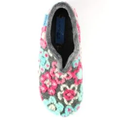 LUNAR Hippy Grey Flower Full Slipper -Chic Ladies Shoes Store hippy grey flower full slipper p4835 380357 image