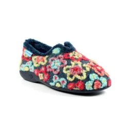 LUNAR Hippy Navy Flower Full Slipper -Chic Ladies Shoes Store hippy navy flower full slipper p4833 405621 image