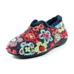 LUNAR Hippy Navy Flower Full Slipper -Chic Ladies Shoes Store hippy navy flower full slipper p4833 405627 image
