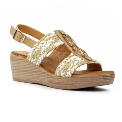 LUNAR Jamie Beige Wedge Sandal -Chic Ladies Shoes Store jamie beige wedge sandal p7351 422014 image