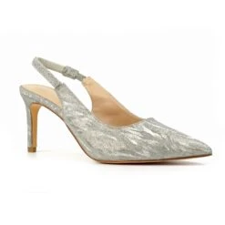 LUNAR Janine Silver Slingback Heel -Chic Ladies Shoes Store janine silver slingback heel p6888 404536 image