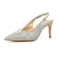 LUNAR Janine Silver Slingback Heel -Chic Ladies Shoes Store janine silver slingback heel p6888 404542 image