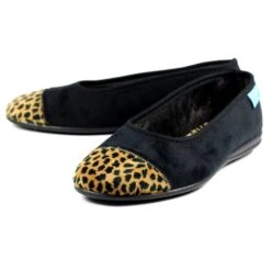 LUNAR Jessie Black Leopard Pump Slipper -Chic Ladies Shoes Store jessie black leopard pump slipper p6790 386063 image