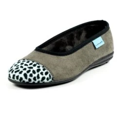 LUNAR Jessie Grey Leopard Pump Slipper -Chic Ladies Shoes Store jessie grey leopard pump slipper p6787 385879 image