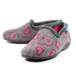 LUNAR Jolly Grey Heart Full Slipper -Chic Ladies Shoes Store jolly grey heart full slipper p4954 335229 image