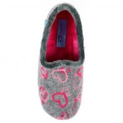 LUNAR Jolly Grey Heart Full Slipper -Chic Ladies Shoes Store jolly grey heart full slipper p4954 335235 image