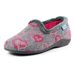 LUNAR Jolly Grey Heart Full Slipper -Chic Ladies Shoes Store jolly grey heart full slipper p4954 343350 image