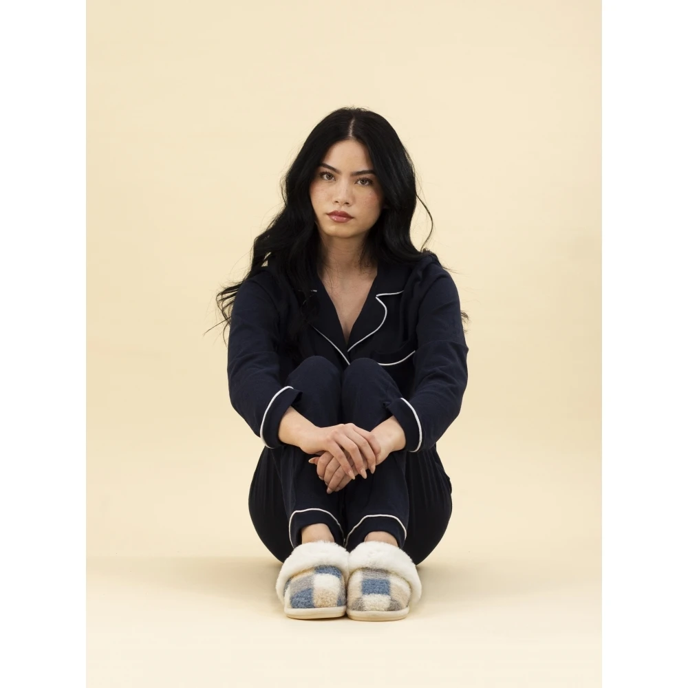 LUNAR Kayden Blue Mule Slipper 5 LUNAR Kayden Blue Mule Slipper - Image 3