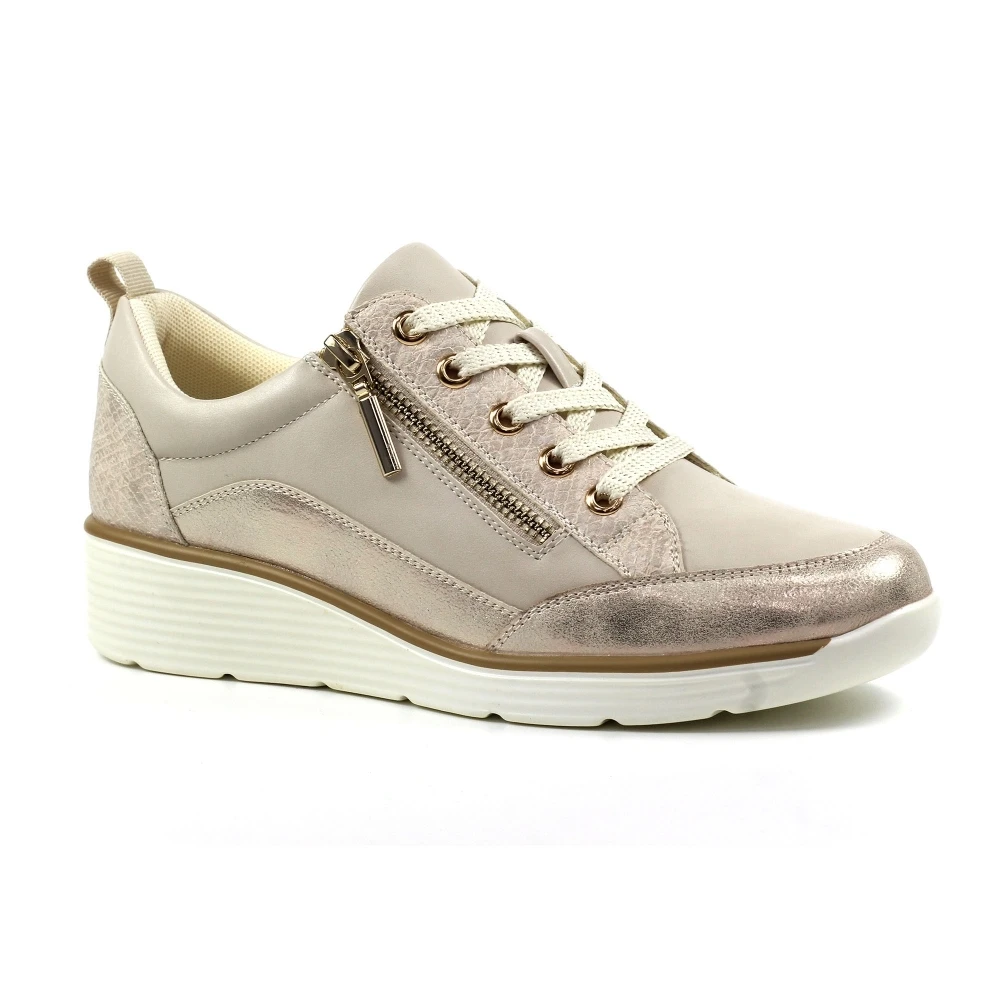 LUNAR Kiley Beige Trainer 5 LUNAR Kiley Beige Trainer - Image 3