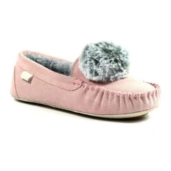 Bessie Pink Suede Slipper -Chic Ladies Shoes Store lazy dogz bessie pink suede slipper p4892 293737 image