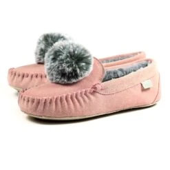 Bessie Pink Suede Slipper -Chic Ladies Shoes Store lazy dogz bessie pink suede slipper p4892 293757 image