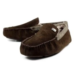 Mens Worley Brown Slipper -Chic Ladies Shoes Store lazy dogz mens worley brown slipper p6214 367164 image