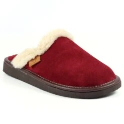 Otto Burgundy Suede Slipper -Chic Ladies Shoes Store lazy dogz otto burgundy suede slipper p6014 361836 image