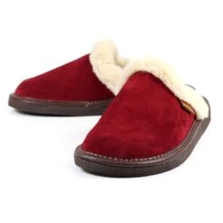 Otto Burgundy Suede Slipper -Chic Ladies Shoes Store lazy dogz otto burgundy suede slipper p6014 361840 image