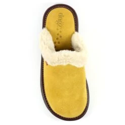 Otto Mustard Suede Slipper -Chic Ladies Shoes Store lazy dogz otto mustard suede slipper p6016 361937 image