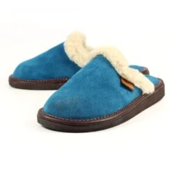 Otto Petrol Suede Slipper -Chic Ladies Shoes Store lazy dogz otto petrol suede slipper p6017 361984 image