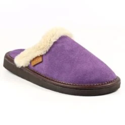 Otto Purple Suede Slipper -Chic Ladies Shoes Store lazy dogz otto purple suede slipper p6018 362028 image