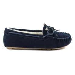 Portree Navy Slipper