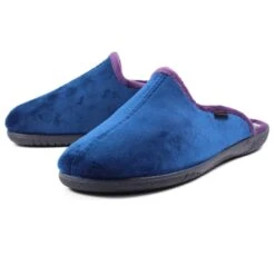 LLB Men's Hans Navy Mule Slipper -Chic Ladies Shoes Store llb mens hans navy mule slipper p5155 302953 image