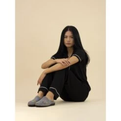 LUNAR Love Grey Mule Slipper -Chic Ladies Shoes Store love grey mule slipper p6893 392347 image