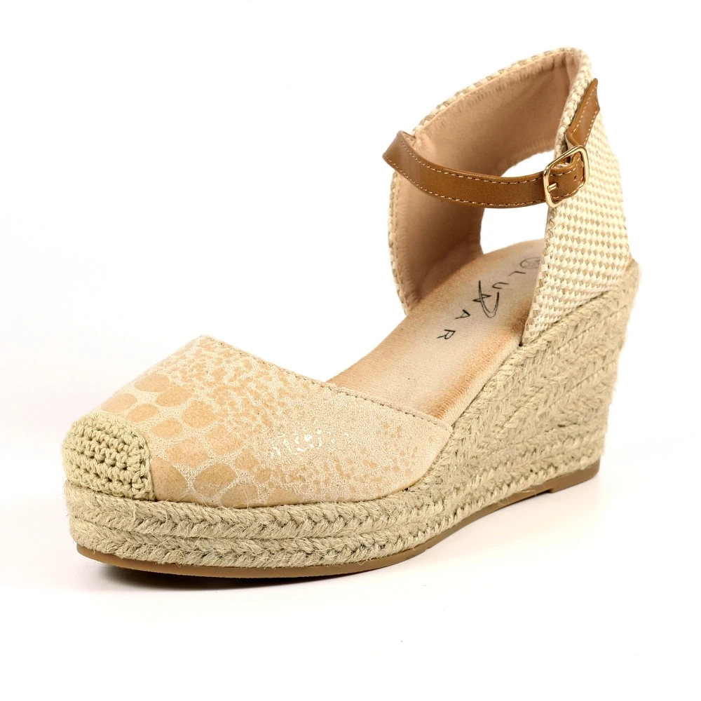 LUNAR Craster Beige Wedge 5 LUNAR Craster Beige Wedge - Image 3
