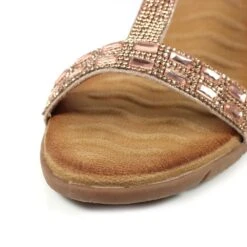 LUNAR Macie Rose Gold Wedge Sandal -Chic Ladies Shoes Store macie rose gold wedge sandal p6408 410075 image