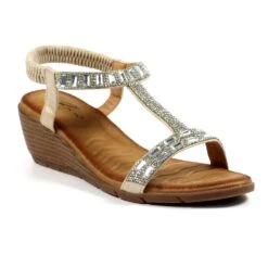 LUNAR Macie Silver Wedge Sandal 7 LUNAR Macie Silver Wedge Sandal -Chic Ladies Shoes Store macie silver wedge sandal p6409 411302 image