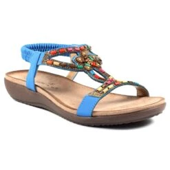LUNAR Mariella Blue Beaded Sandal -Chic Ladies Shoes Store mariella blue beaded sandal p5608 337427 image