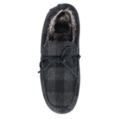 Mens Lumber Check Felt Moccasin Slipper -Chic Ladies Shoes Store mens lumber check felt moccasin slipper p4723 309398 image