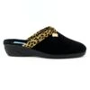 LUNAR Michelle Black Ocelot Slipper