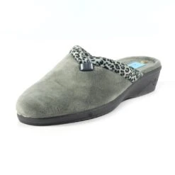 LUNAR Michelle Grey Ocelot Slipper -Chic Ladies Shoes Store michelle grey ocelot slipper p6776 385268 image