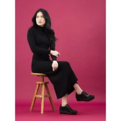 LUNAR Muriel Black Wedge Trainer -Chic Ladies Shoes Store muriel black wedge trainer p7017 399413 image