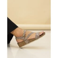 LUNAR Muster Ocelot Wedge Sandal -Chic Ladies Shoes Store muster ocelot wedge sandal p7185 409211 image