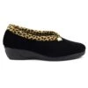 LUNAR Paloma Black Leopard Trim Slipper