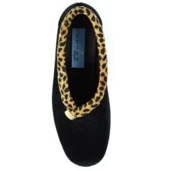 LUNAR Paloma Black Leopard Trim Slipper -Chic Ladies Shoes Store paloma black leopard trim slipper p6783 385576 image