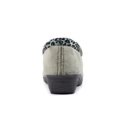 LUNAR Paloma Grey Leopard Trim Slipper -Chic Ladies Shoes Store paloma grey leopard trim slipper p6780 386691 image