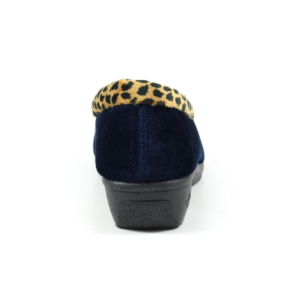 LUNAR Paloma Navy Leopard Trim Slipper 7 LUNAR Paloma Navy Leopard Trim Slipper - Image 5