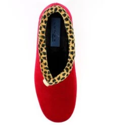 LUNAR Paloma Red Leopard Trim Slipper -Chic Ladies Shoes Store paloma red leopard trim slipper p6784 385702 image